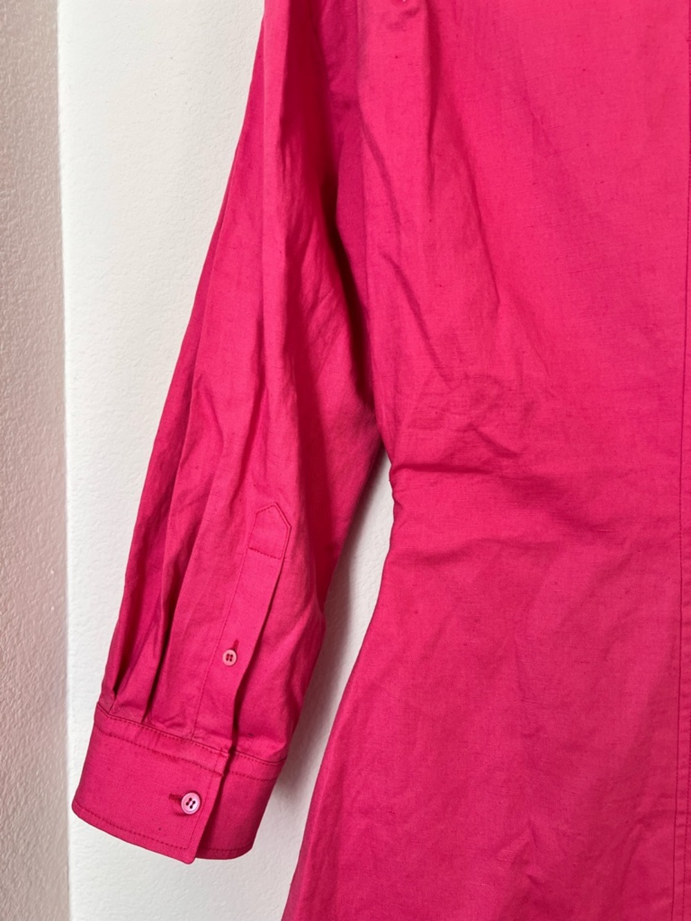 Jacquemus La Robe Baunhilha Pink Mini Shirt Dress FR 34 Cotton Linen Designer - Picture 8 of 10